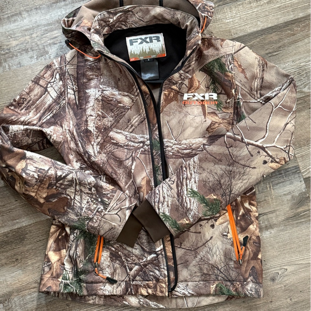 FXR Camouflage Jacket with Orange Accents